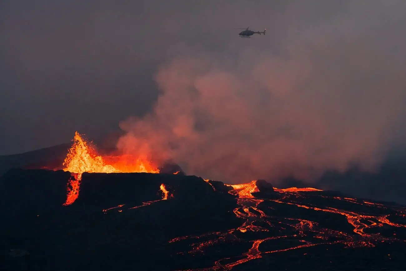 volcanic fissure on the Reykjanes Peninsula